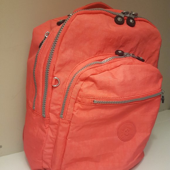 KIPLING Pink backpack book bag laptop sleeve folder divider shoulder straps bags - Picture 1 of 12